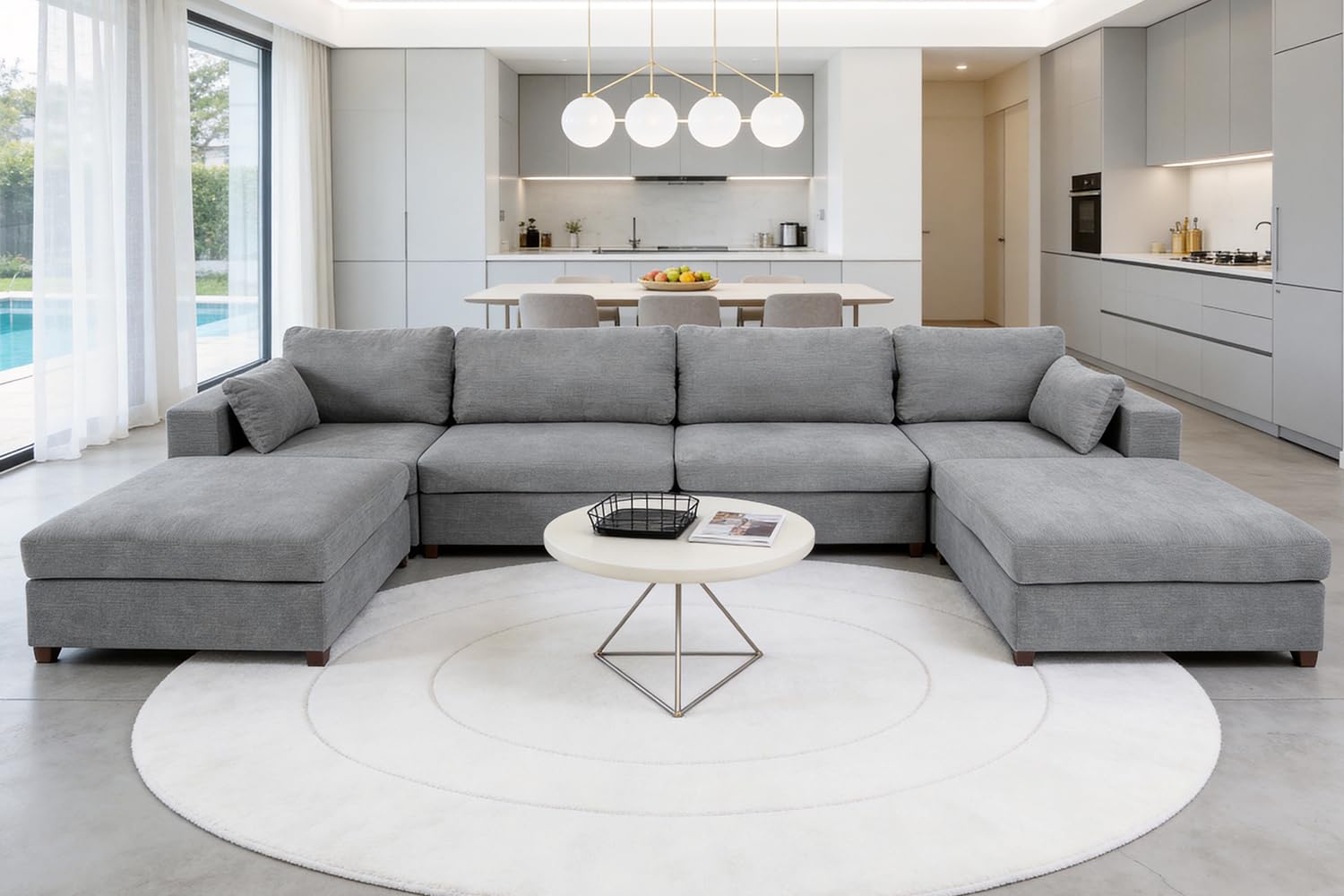 YI DANICA Oversized U Shaped Sectional Couch