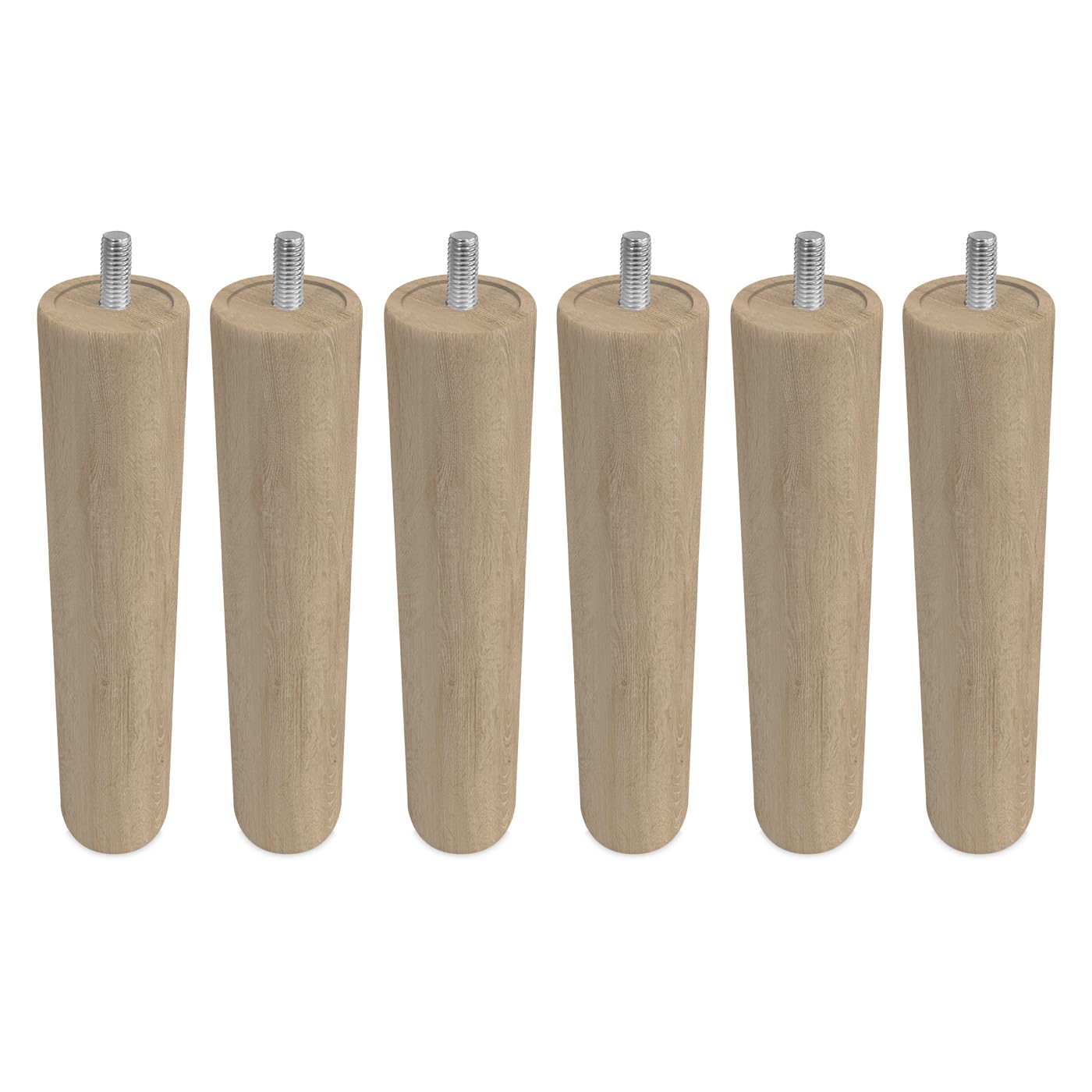 Patas de madera Homey de 25cm para elevar tu base tapizada con la firmeza de la rosca M10