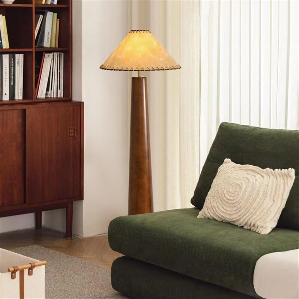 Nowoczesna retro drewniana lampa podłogowa do salonu, sypialni, biura, herbaciarni, pionowa lampa stołowa lampa podłogowa