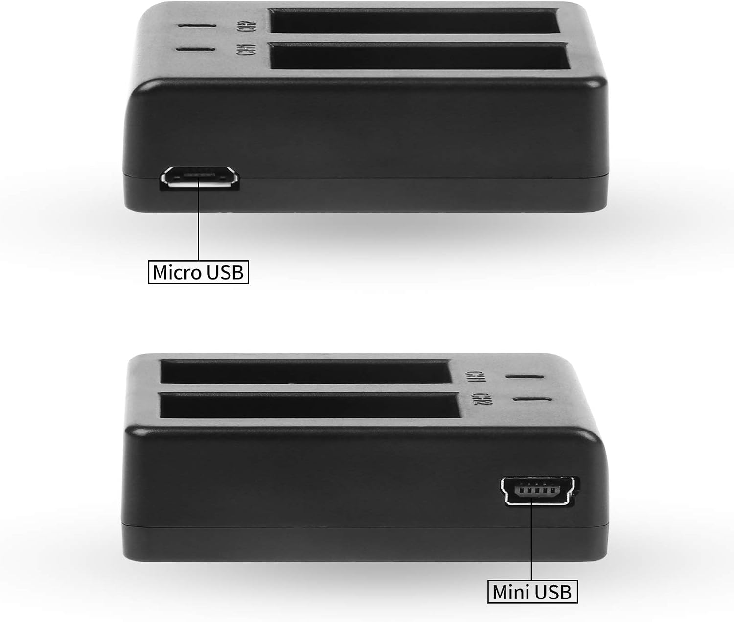 D&F Dual Battery Charger with 4 Pack Replacement Battery 3.7V 900mAh Li-ion Compatible with SJCAM SJ4000 SJ5000 SJ6000 M10 Action Camera
