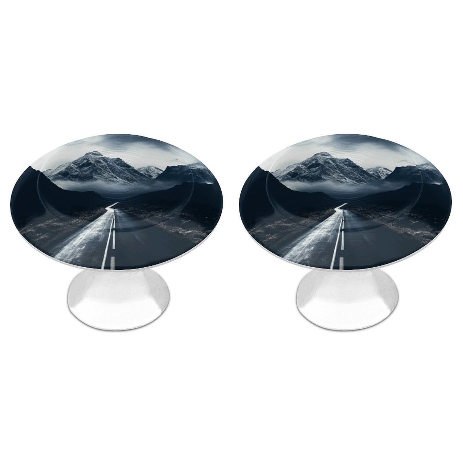 Btcowzrv Style Dark Road To Mountains 2 Pack Cabinet Knobs Drawer Pulls
