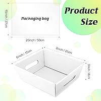 Vista 2 de Fainne 74 cestas vacías a granel para regalos, cesta de regalo vacía a granel, incluye 20 bandejas de cartón kraft con asas, 30 bolsas, 24 lazos