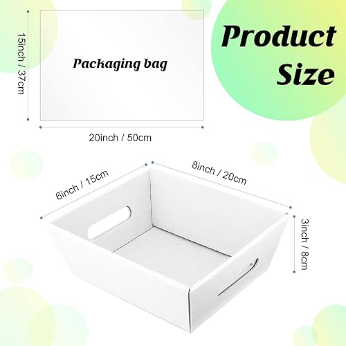 Miniatura 2 de Fainne 106 cestas vacías para regalos, cesta de regalo a granel incluye 30 cestas de regalo vacías con asas, 40 bolsas de plástico y 36 lazos