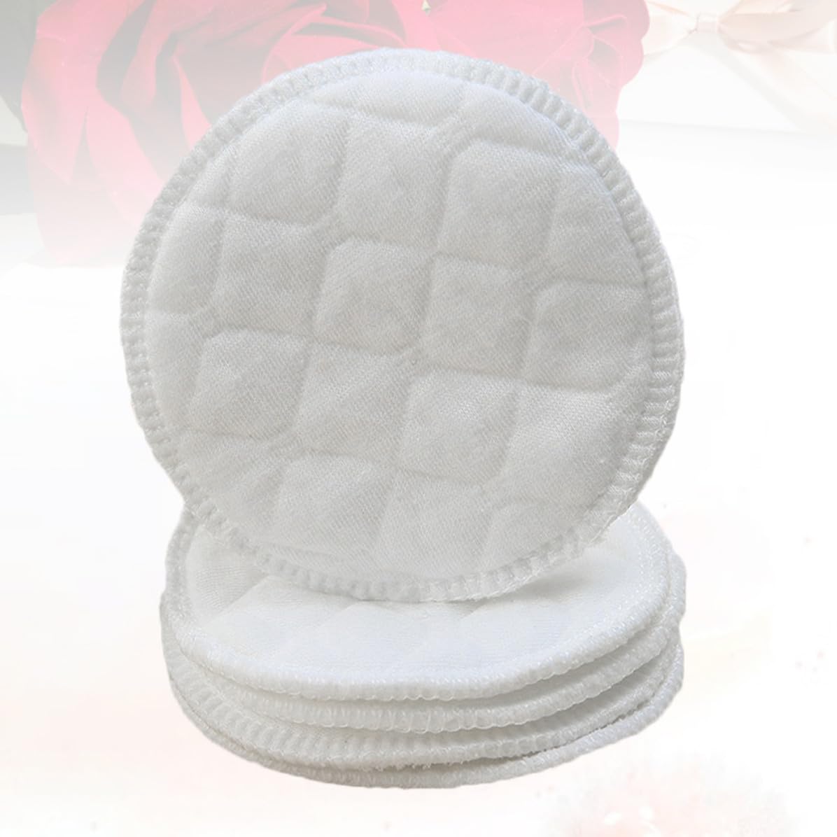 LIFKOME Discos Absorbentes de Lactancia de Algodón Blanco, 100 Piezas, Triple Estructura para Mantener Seco y Evitar Humedad la Alimentación y Lactancia