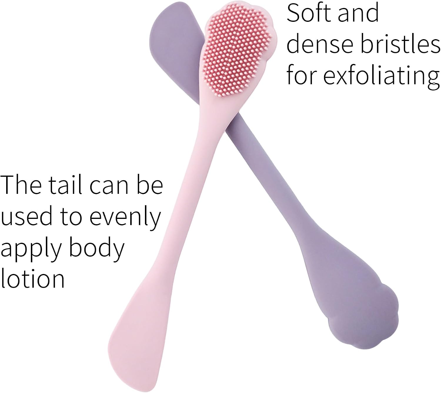 2 Pack Facial Cleansing Brush Set, 2-in-1 Cat Paw Silicone Face Scrubber. Used for Exfoliation, Massagem, Blackhead Removal, and Boby Lotion Application, Cleansing Skincare Tool
