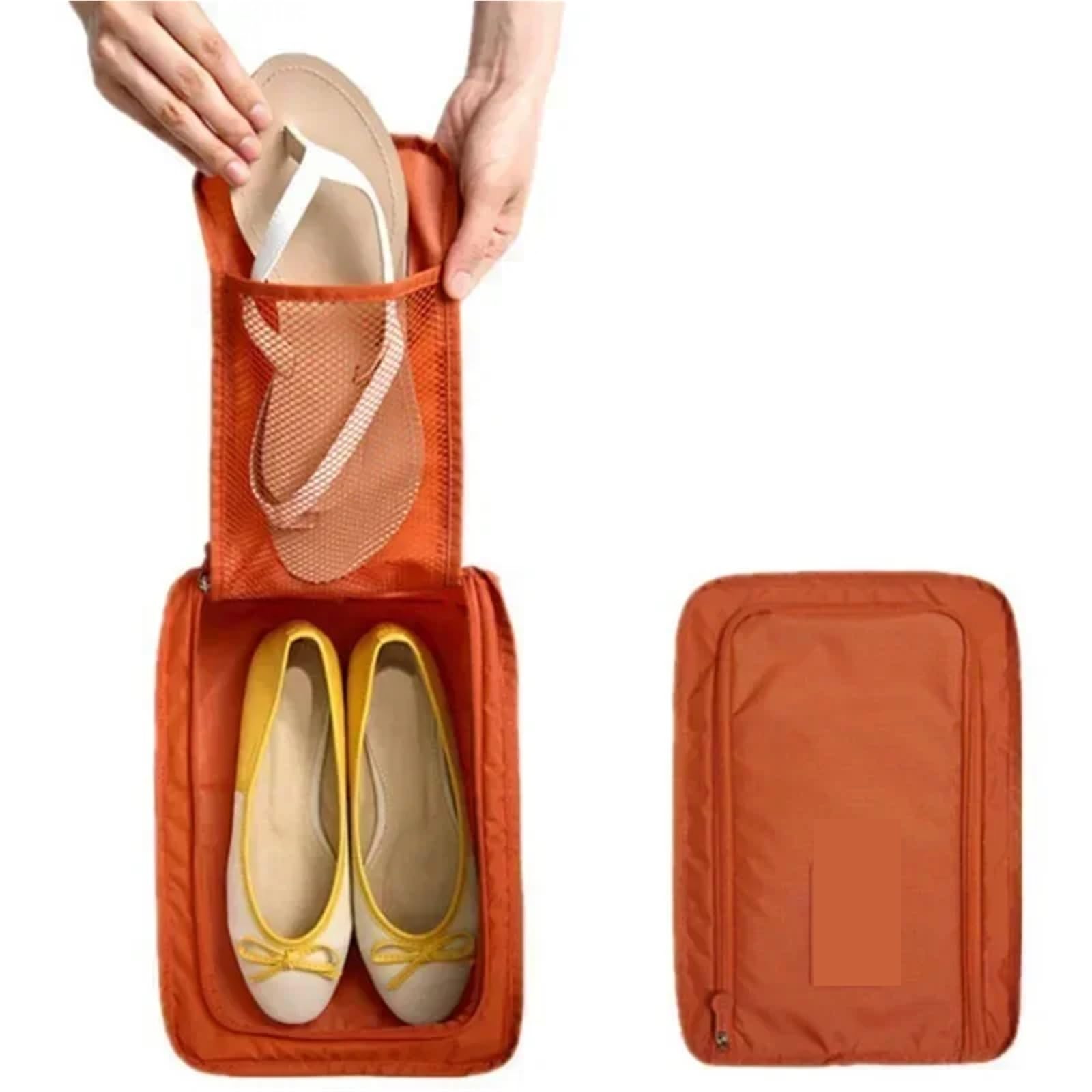 Reise Organizer Reiseaufbewahrung, tragbare Sneaker-Tasche, wasserdicht, atmungsaktiv, Aufbewahrungstasche for einzelne Schuhe, faltbar, tragbar, kleine Schuhtasche, 6 Farben(Blue2)