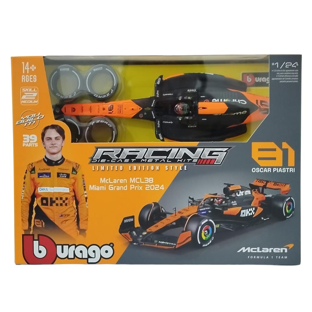 BOLID F1 McLaren MCL38#81 Piastri 1:24 BBURAGO MODEL DO ZŁOŻENIA 18-28512