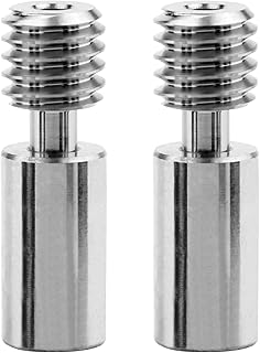 2pcs Sprite Extruder Upgrade All Metal Titanium Alloy Heatbreak Tube Compatible with Creality Ender 3 S1, Ender3 S1 Pro, CR10 Smart Pro, Sermoon V1 3D Printer (Titanium Heatbreak)
