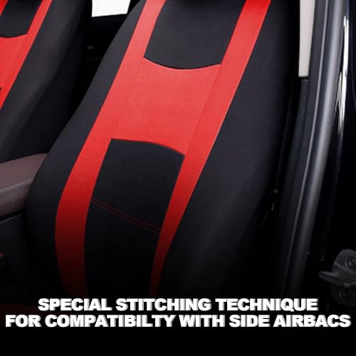 Miniatura 3 de zipelo Juego completo de 9 fundas de asiento de automóvil, fundas de asiento delantero con funda de asiento trasero a juego para automóviles,