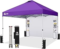 Vista 14 de CROWN SHADES Tienda de campaña, refugio portátil desplegable al aire libre de 10 x 10 pies con bolsillo en la pared lateral, cerradura central