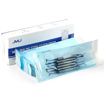 JMU Self Seal Sterilization Pouches 4.25" x 12", Sterilization Bags 200/Box
