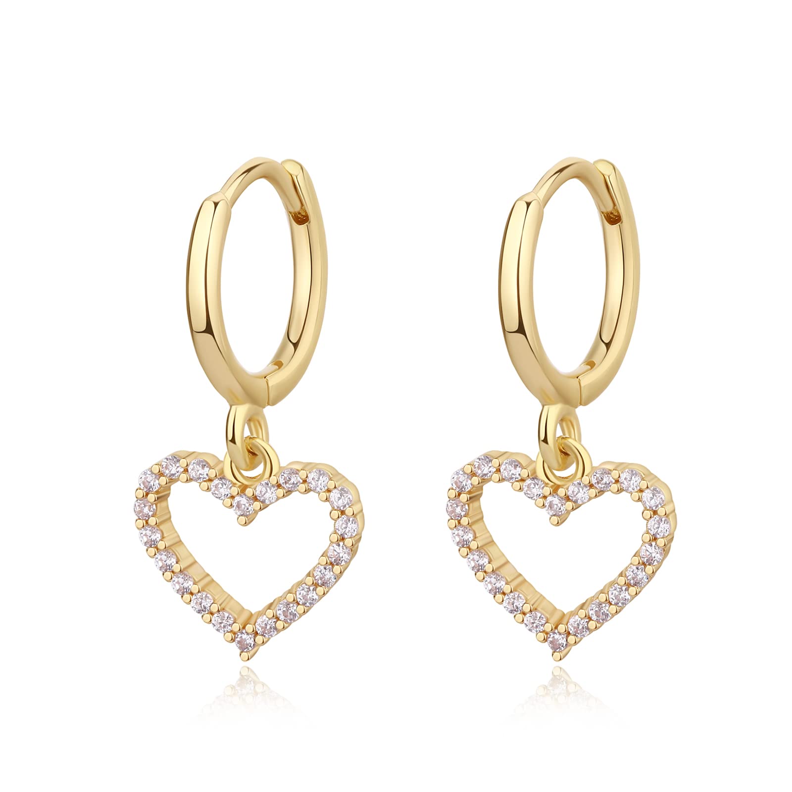 DAILY VIBES Cute Gold Mini Dangle Huggie Hoop Earrings for Women Trendy