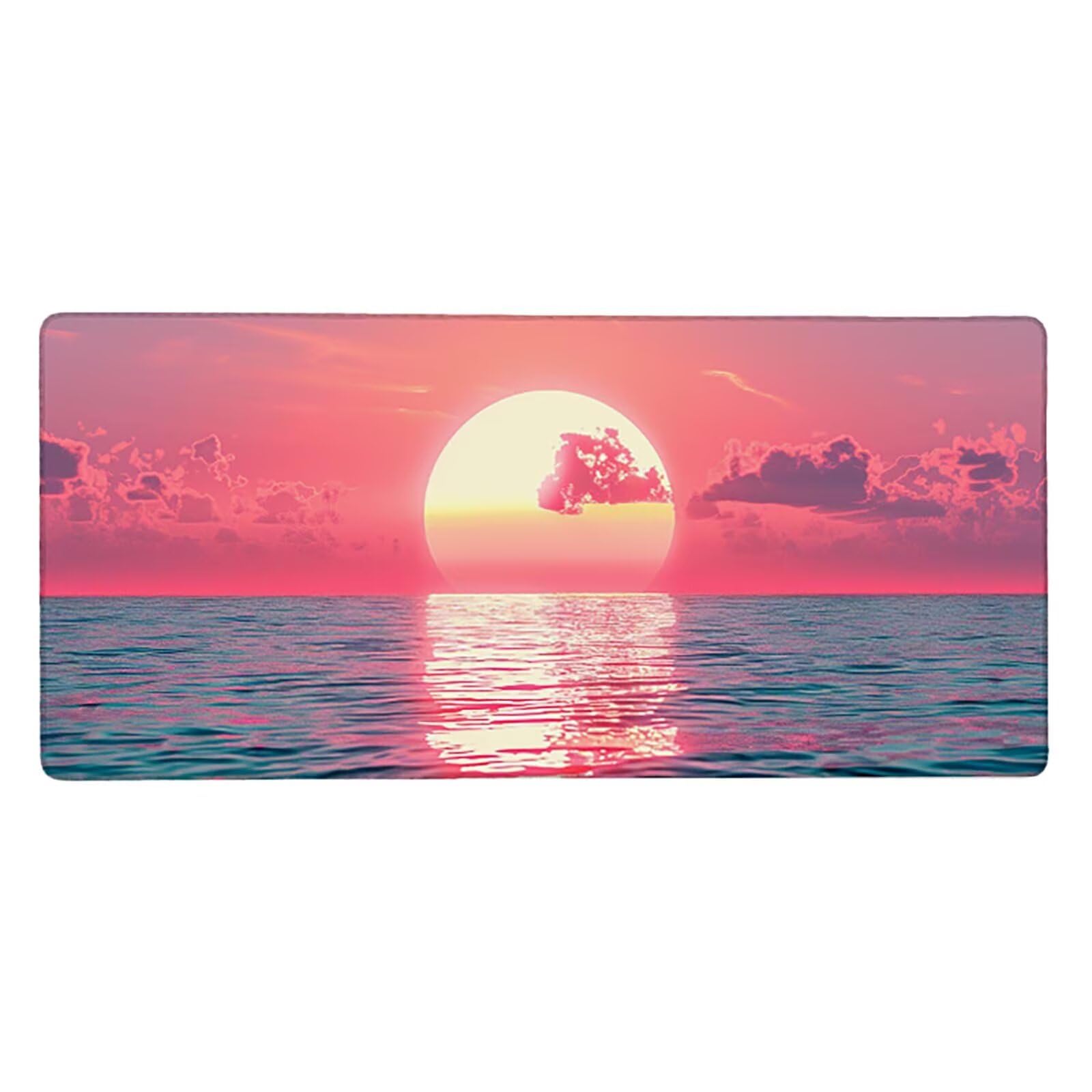 Sol Alfombrilla Ratón (1500 x 800 mm) Alfombrilla Escritorio Rosa Mouse Pad con Bordes Cosidos Impermeable Base de Goma Antideslizante Tapete Rato Escritorio para Accesorios de Oficina, Regalo J-A