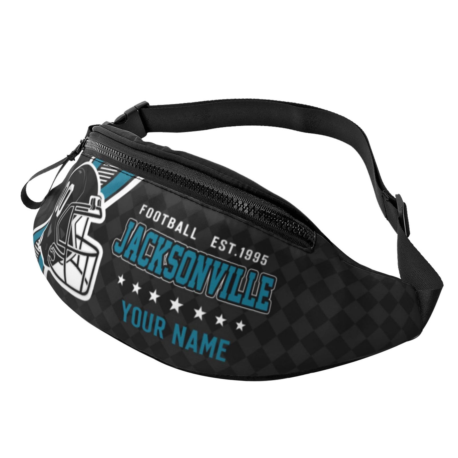 Custom Waist Bag Adjustable Football Belt Bag Personalized Custom Fanny Pack Sports Hiking Running Belt Waist Pack for Women Men Fans Gifts