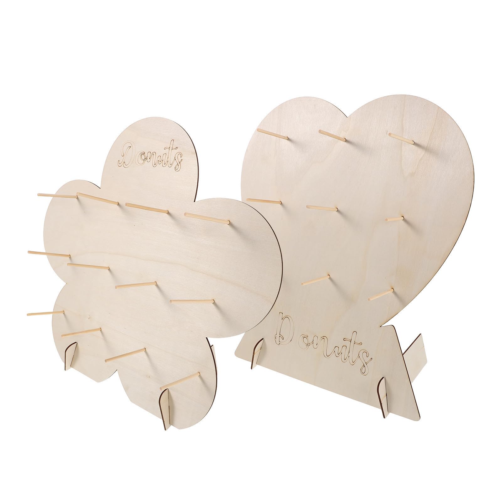 Toyvian 6 Pezzi Espositore per Torte a Livelli in Legno Beige per Feste