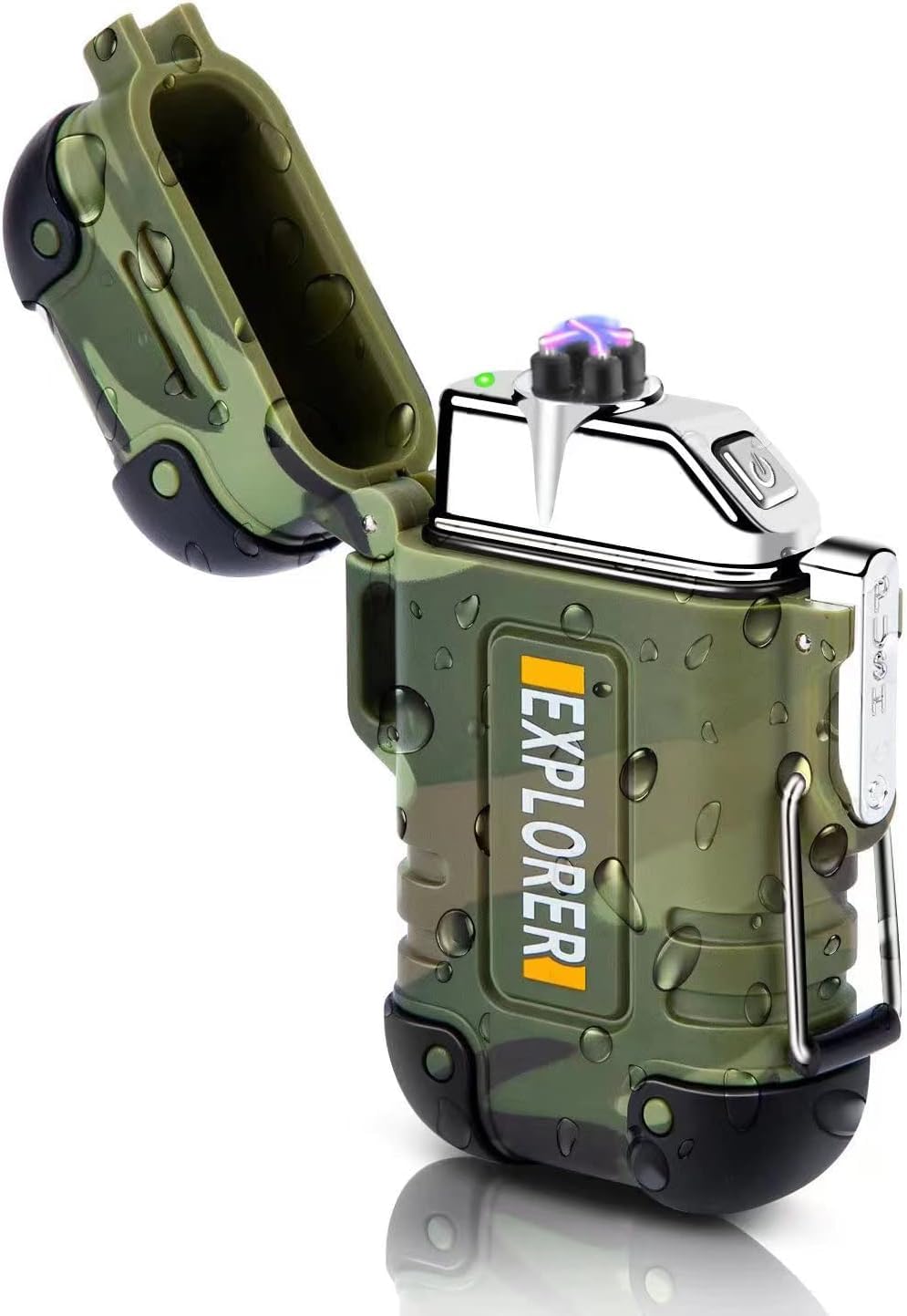 Drumstone [𝐎𝐍 𝐎𝐅𝐅𝐄𝐑 𝟏𝟓 𝐘𝐄𝐀𝐑𝐒 𝐖𝐀𝐑𝐑𝐀𝐍𝐓𝐘] Electric Rechargeable Arc Plasma Lighter – Waterproof, Windproof USB Infinity Lighter for Camping, Hiking, and Outdoor Adventures-image-43