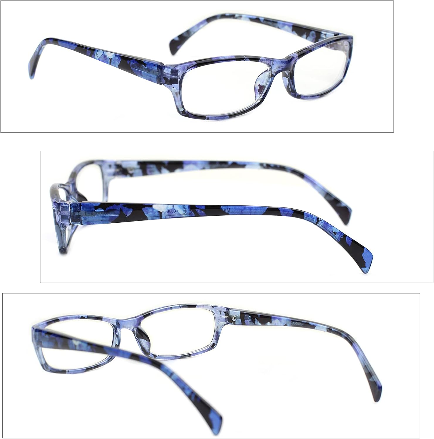 5 Pack Computer Reading Glasses Men and Women Anti Eyestrain Blue Light Blocking Glasses for Reading (5 Mix-2, 1.50) : Health & Household