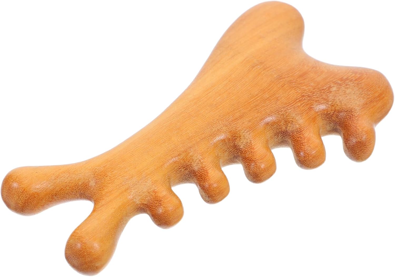 FRCOLOR Wooden Foot Massager Six Claw Meridian Massage Tool with Long Handle for Scalp Relaxation Natural Construction for Improved Circulation and Versatile Use