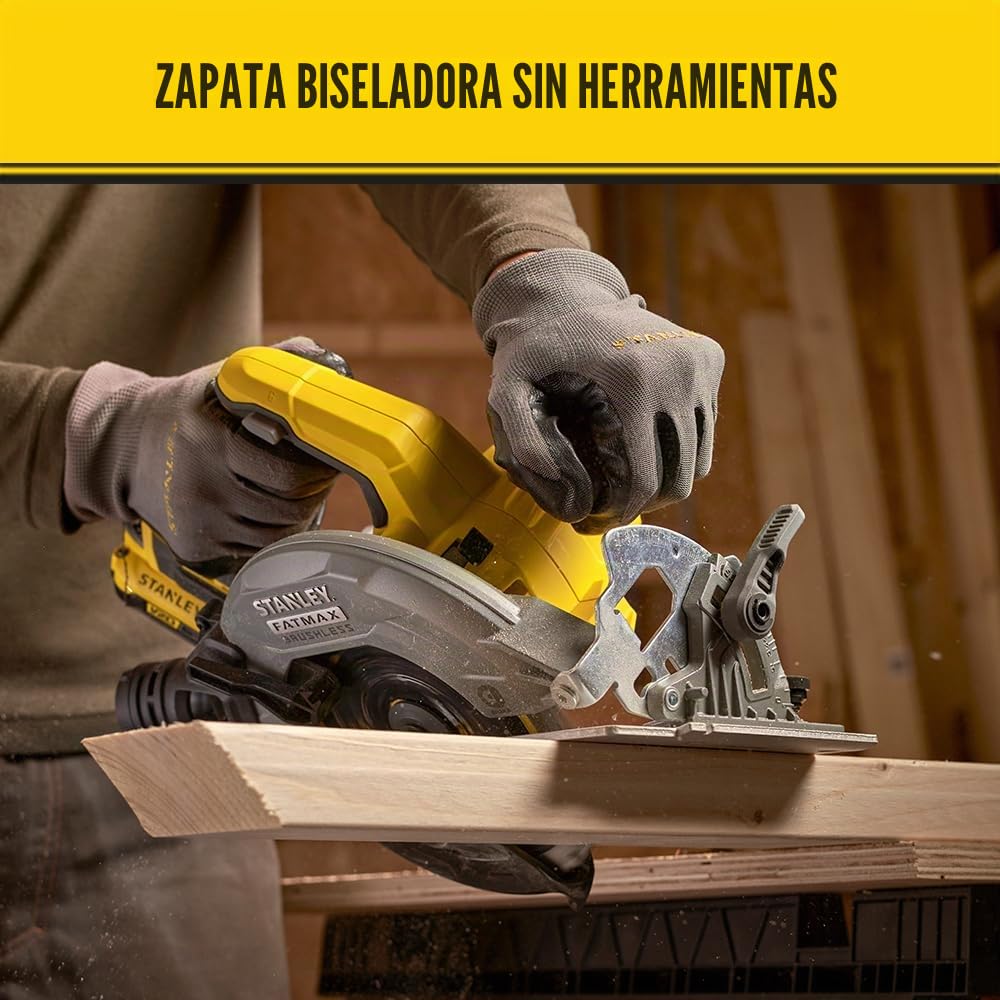Sierra Circular BRUSHLESS V20 Li-Ion 18V Ø190mm, freno eléctrónico,