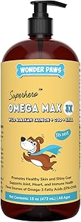 Fish Oil For Dogs - Omega 3 For Dogs From Alaskan Salmon, Cod & Krill Oil - EPA DHA Fatty Acids - Less Shedding & Itching - Skin, Joint, Immune & Heart Health - 16 oz Pet Liquid Supplement