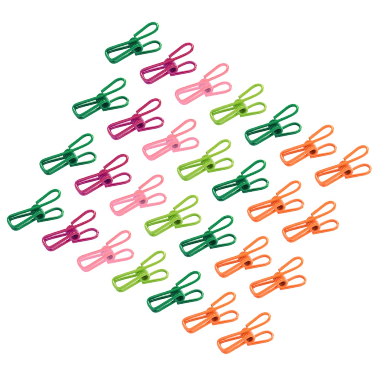 Mollette per Vestiti Colorate Antiscivolo in Plastica e Metallo, Clip Multiuso per Bucato e Trapunte, Fermagli Resistenti per Uso Domestico e Stendibiancheria, Confezione da 10 Colore Casuale
