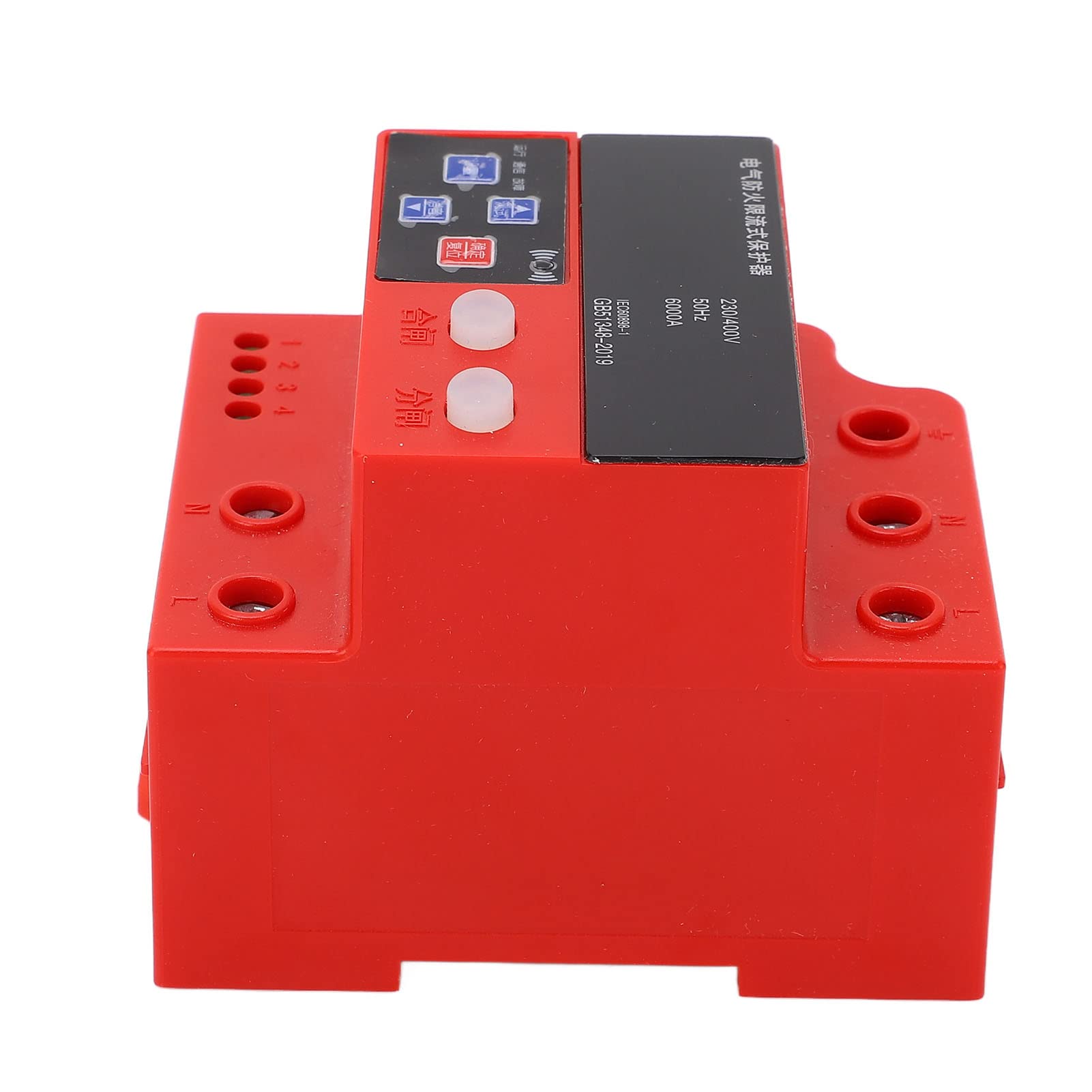 FTVOGUE Protector de Límite de Corriente Protector de Sobretensión en Riel DIN AC230 400 V 0 A 63 A con Monitor de Temperatura de 14 A 131 °F para Paneles Talleres Control de Equipos