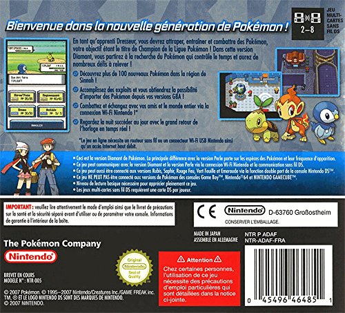 Pokémon version diamant Jeu Vidéo Retrogaming Sinnoh Cartouche DS