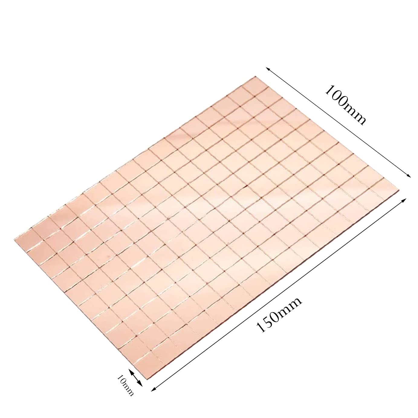 Azulejos Mosaico Espejo Oro Rosa 5x5 Mm – 3600 Piezas Autoadhesivas Para Manualidades
