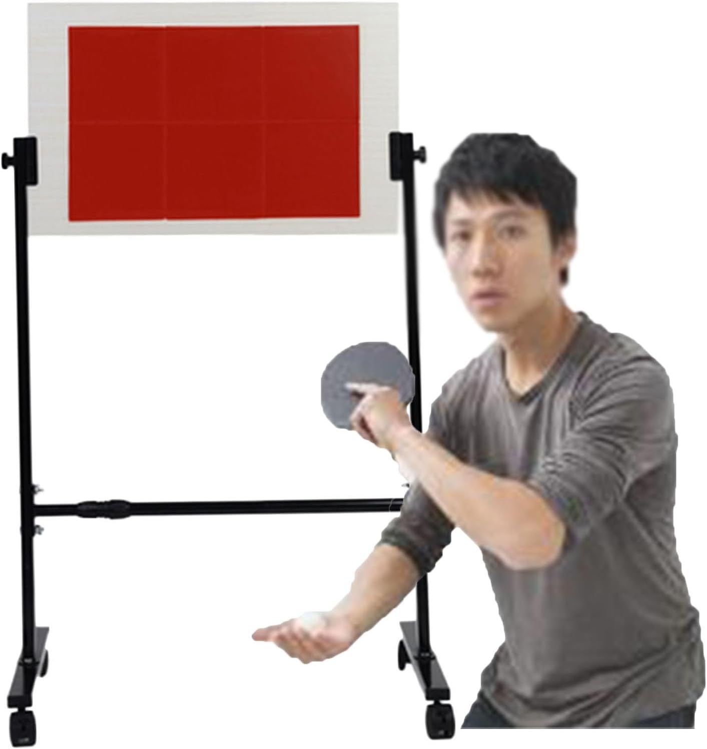 XLTFUC Table Tennis Rebound Board,Table Tennis Return Board,Adjustable Angle,with Bottom Universal Wheels and Screws,Suitable for Home Gyms and Schools