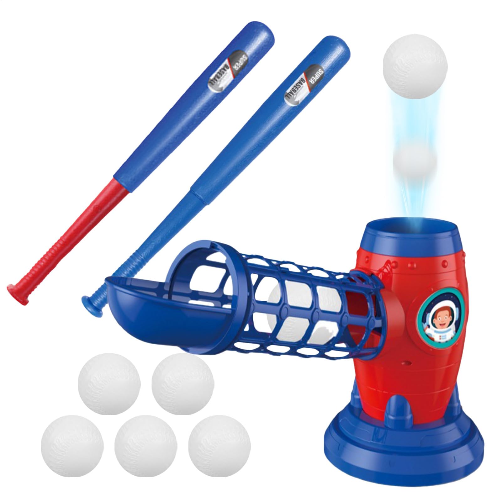 Juego de kit de béisbol - Kit de pelota de murciélago suave, equipo de soporte de tee ajustable | Entrenamiento liviano set para niños juguetes deportivos al aire libre en interiores, juegos de juguet