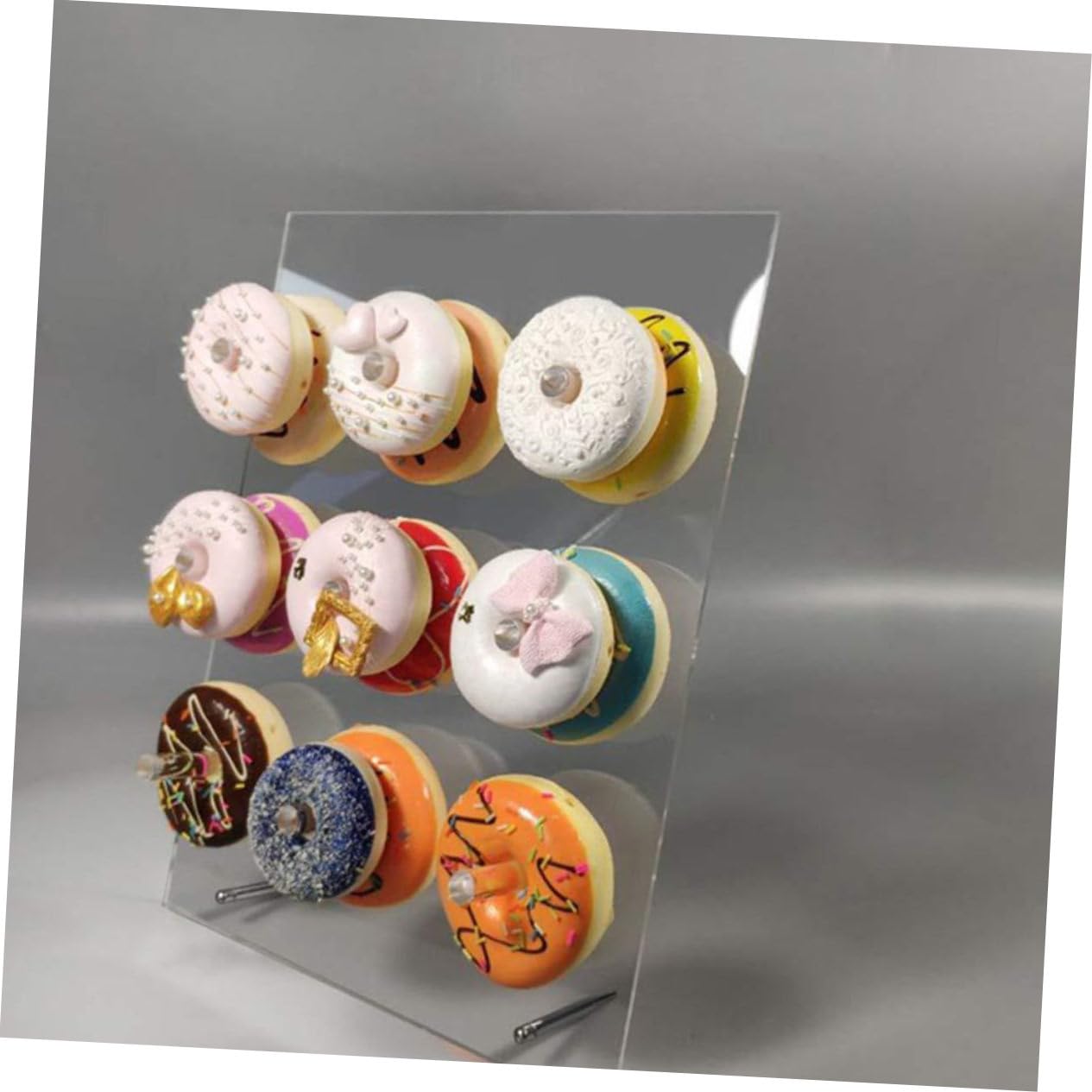 TOPBATHY Expositor De Donas Acrílico Transparente Soporte Para Donuts Decoración Para Fiestas