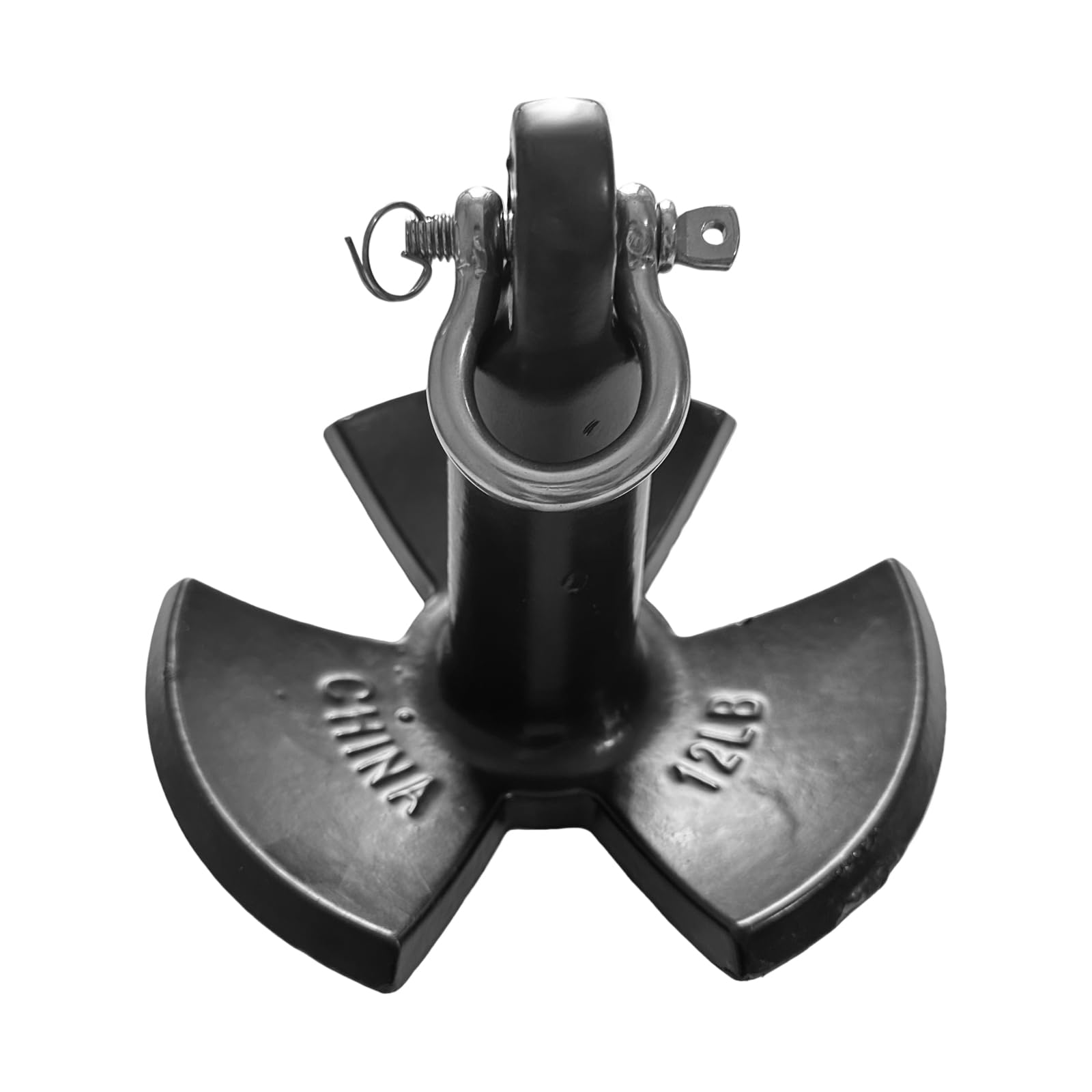 XIALUO Marine River Anchor Kit 5,4 kg, czarny, powlekany winylem, akcesoria z liną 15 m, do kajaków, kajaków, skuterów wodnych, deski SUP i małych łodzi