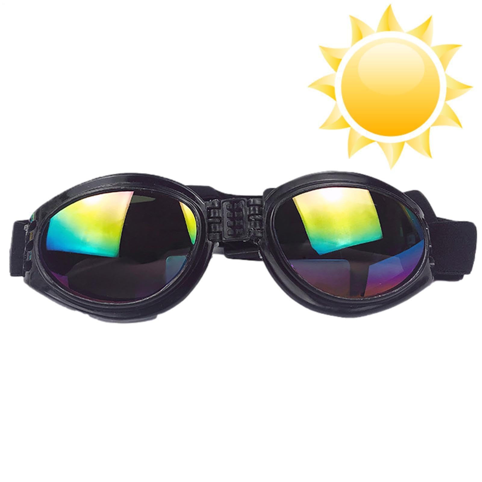 Occhiali da sole per cani - Occhiali per animali domestici da 4,72 pollici Protezione UV Cinturino regolabile | Dog Eye Wear - Ochiali per animali domestici elastici e comodi per l'uso in viaggio con