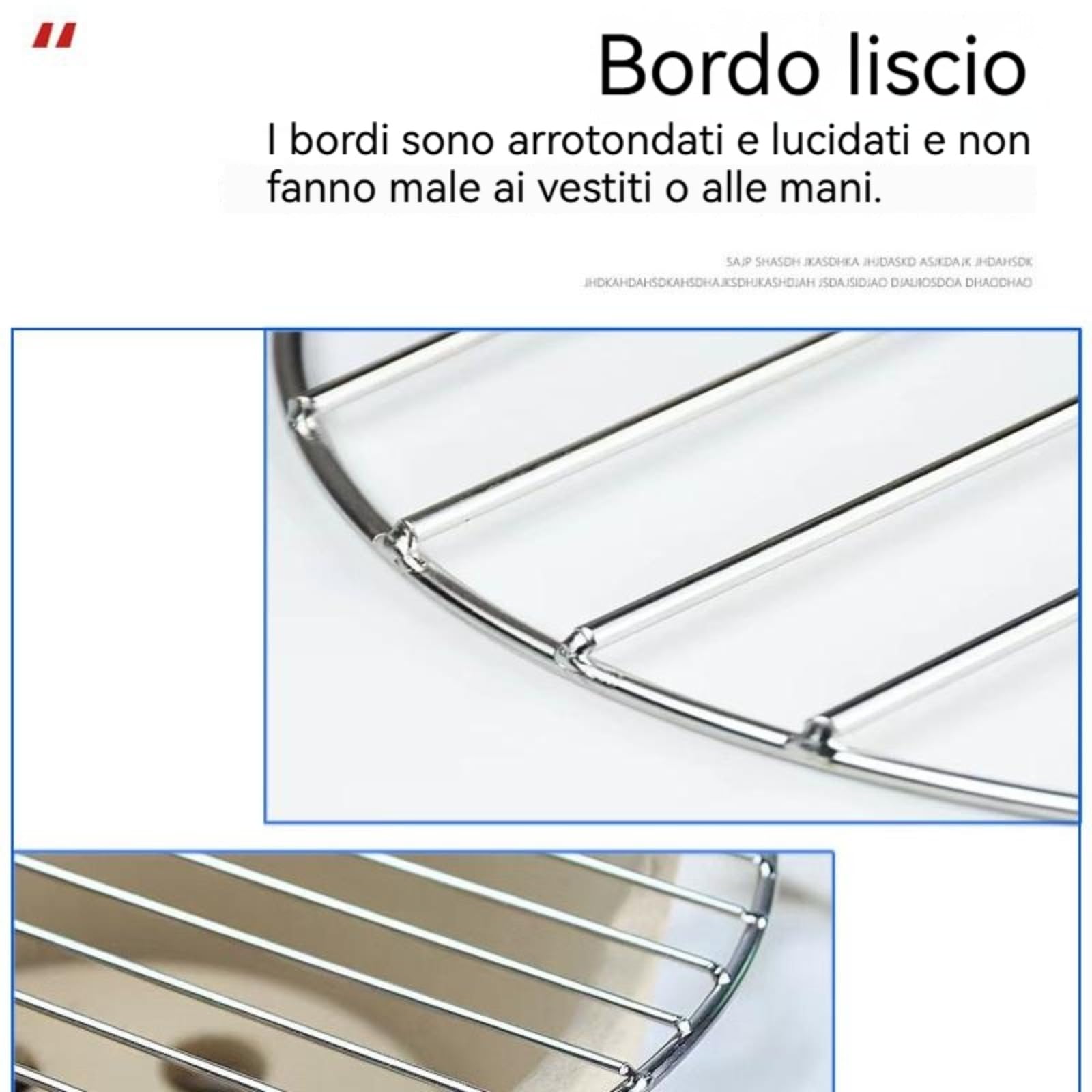 Griglia Rotonda per Barbecue, in Acciaio Inox, griglia da Campeggio all'aperto, griglia da Cucina,Diametro 28/30 /33/35 /38/40 cm, Costruzione saldata Durevole, Riscaldamento Uniforme
