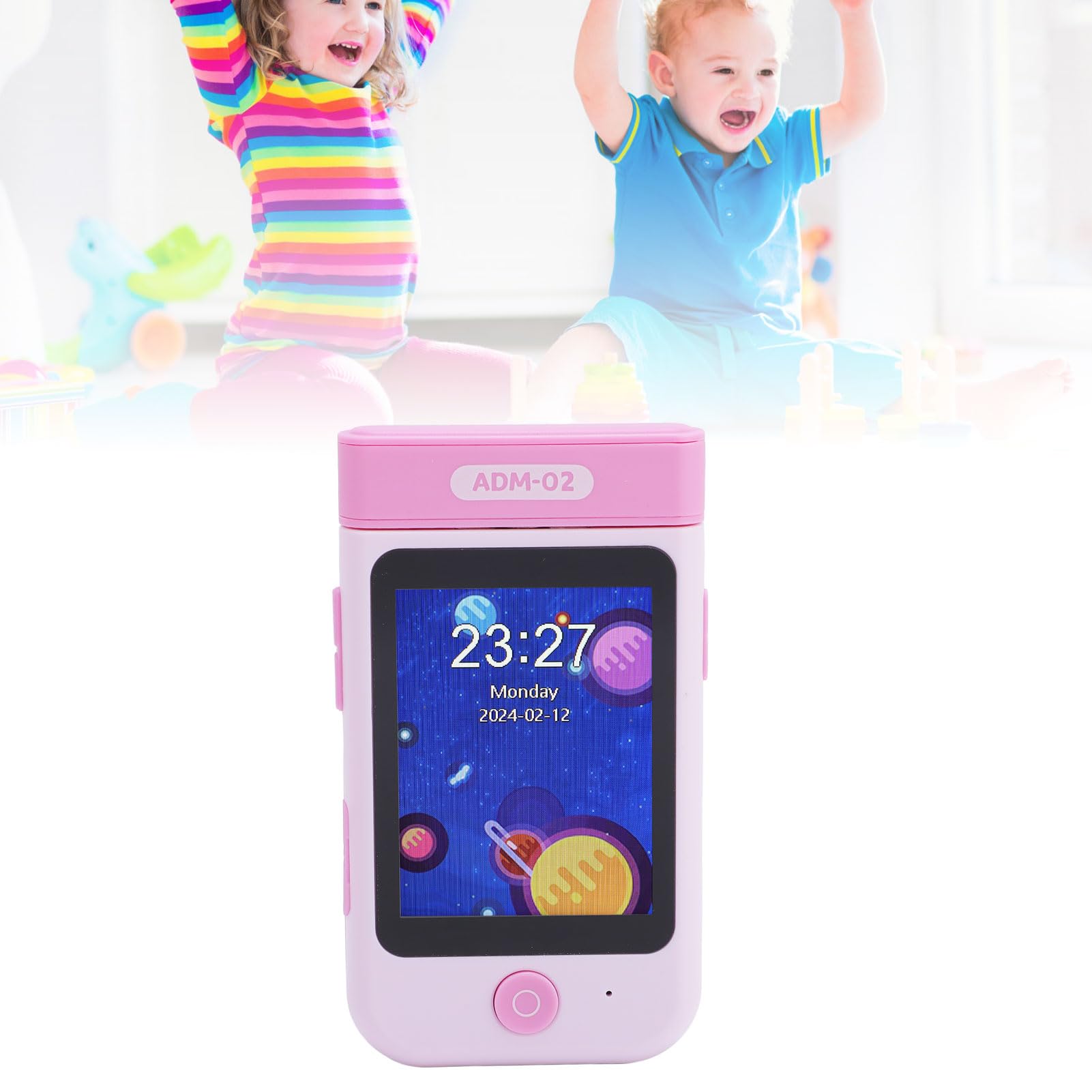 Generic Giocattolo per Smartphone per Bambini Videocamera con Vibrazione a 180° Video 1080P per Bambini Giocattolo Portatile per Telefono da Gioco per (PINK)