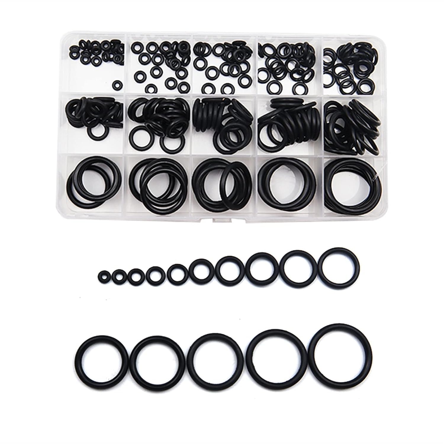 Juntas tóricas Arandela de sellado de goma, junta tórica Kit de anillo de sello de goma Espesor 1/1,5 mm Anillo de sellado de junta tórica de caucho de nitrilo Juego de kit de goma con junta tórica (C