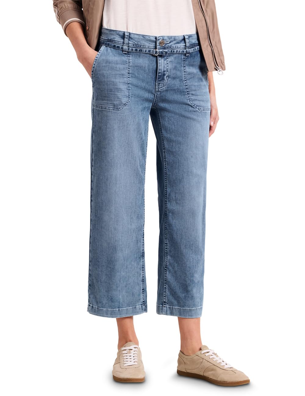 STREET ONE Loose-fit-Jeans Style Emee Damen Größe 31 Länge 26 mid blue random wash