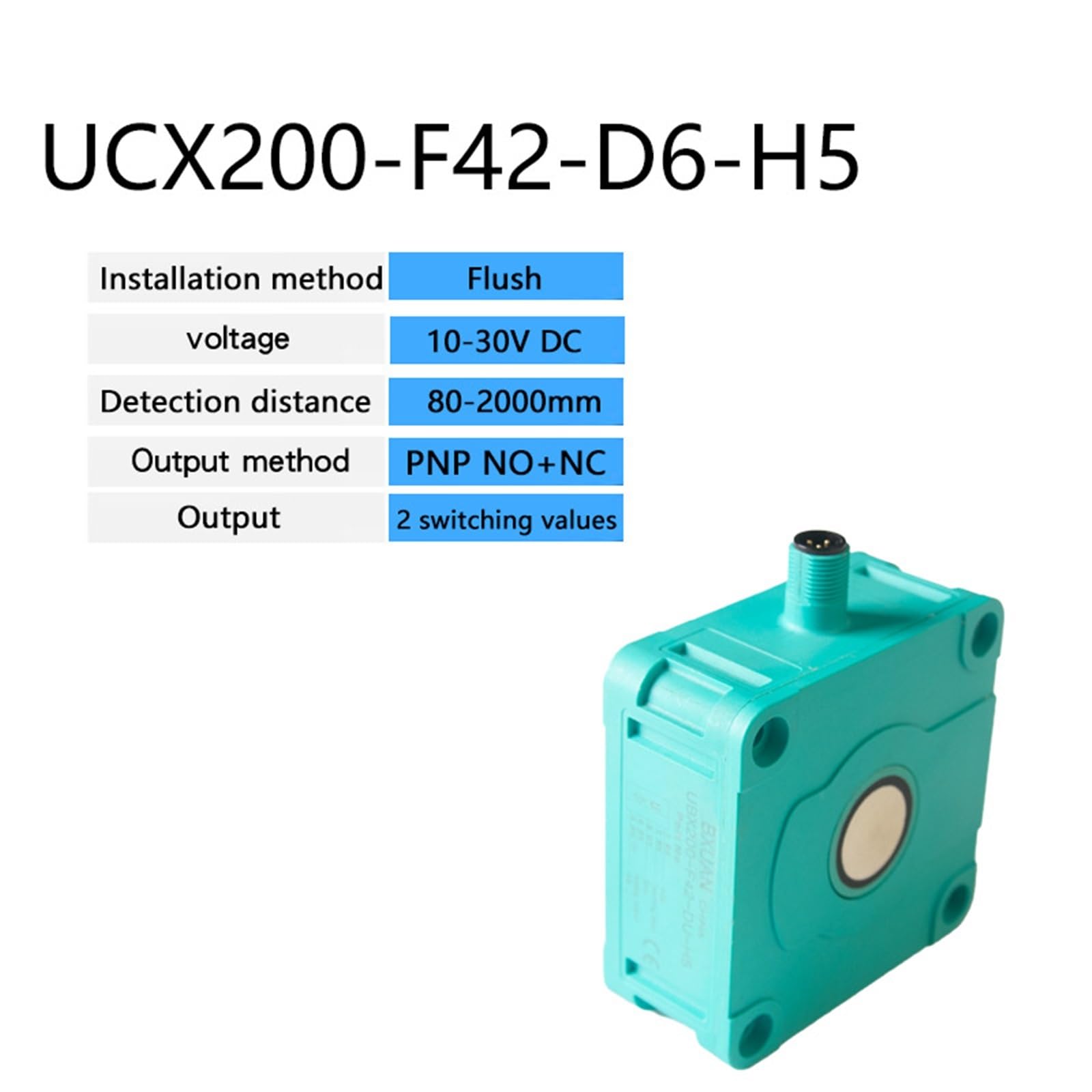 Sensor de interruptor de proximidad NPN PNP Control de calidad Interruptor de proximidad ultrasónico NO NC Sensor de detección ultrasónica analógico(Dark Khaki)