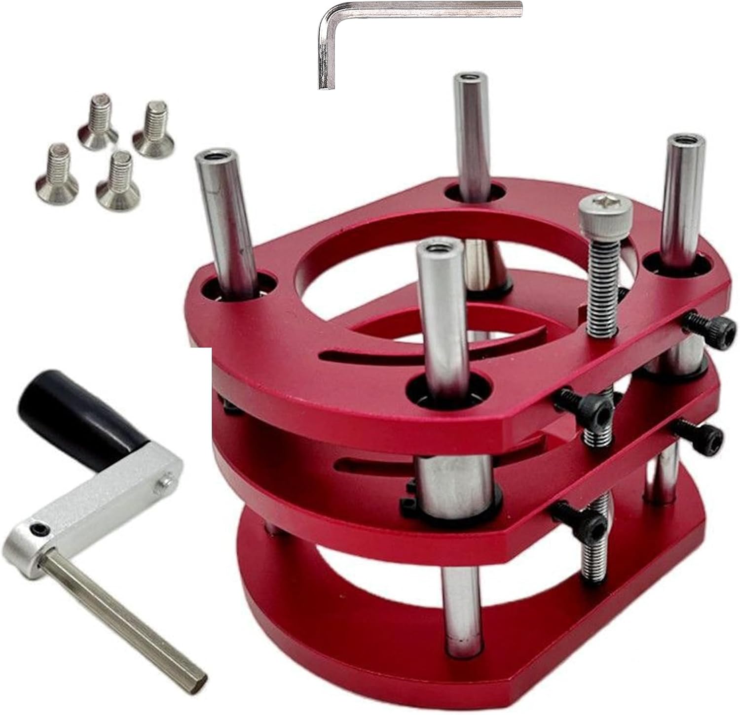 High Precise Router Lift Base Up To 51mm Adjustable Height Heavy Dutys Metal Construction For Woodworking Projects Precise Router Lift Base