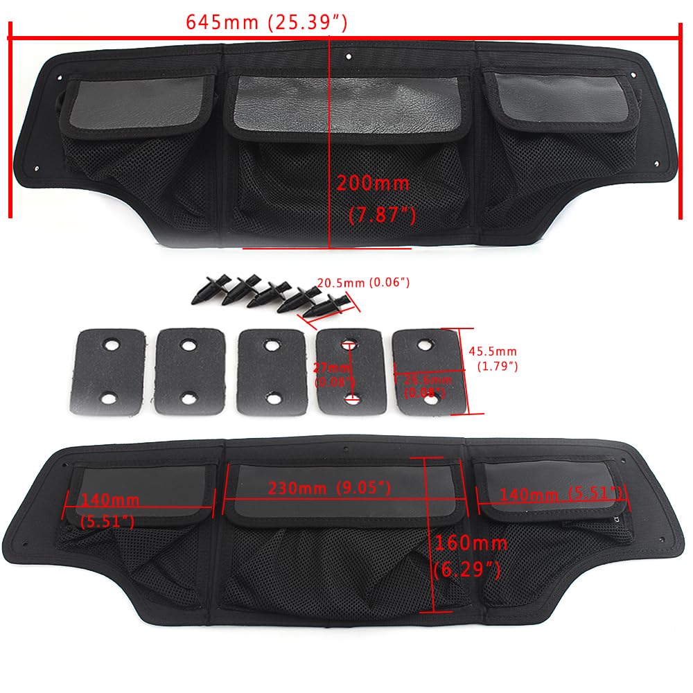 TrichTu Mount Trunk Organizer bag Fits For Honda Goldwing 1800 Tour GL1800 Tour DCT Tour DCT Airbag 2018-2023,Black