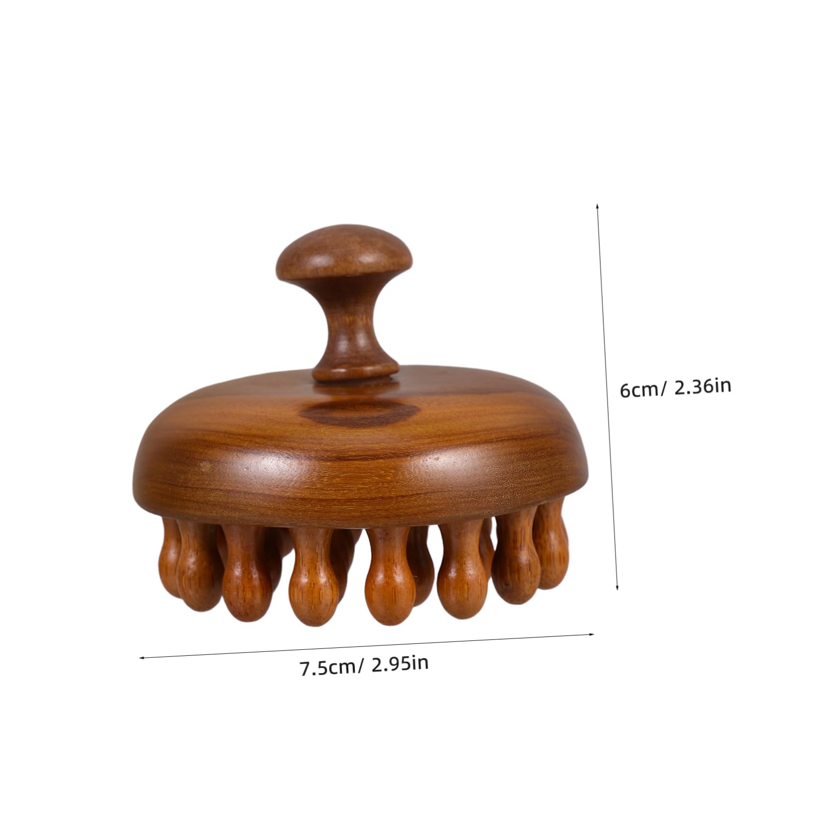 Gogogmee Wooden Scalp Massager Hair Shampoo Brush Large Round Teeth Gentle Itching Relief for Hair Care Routine