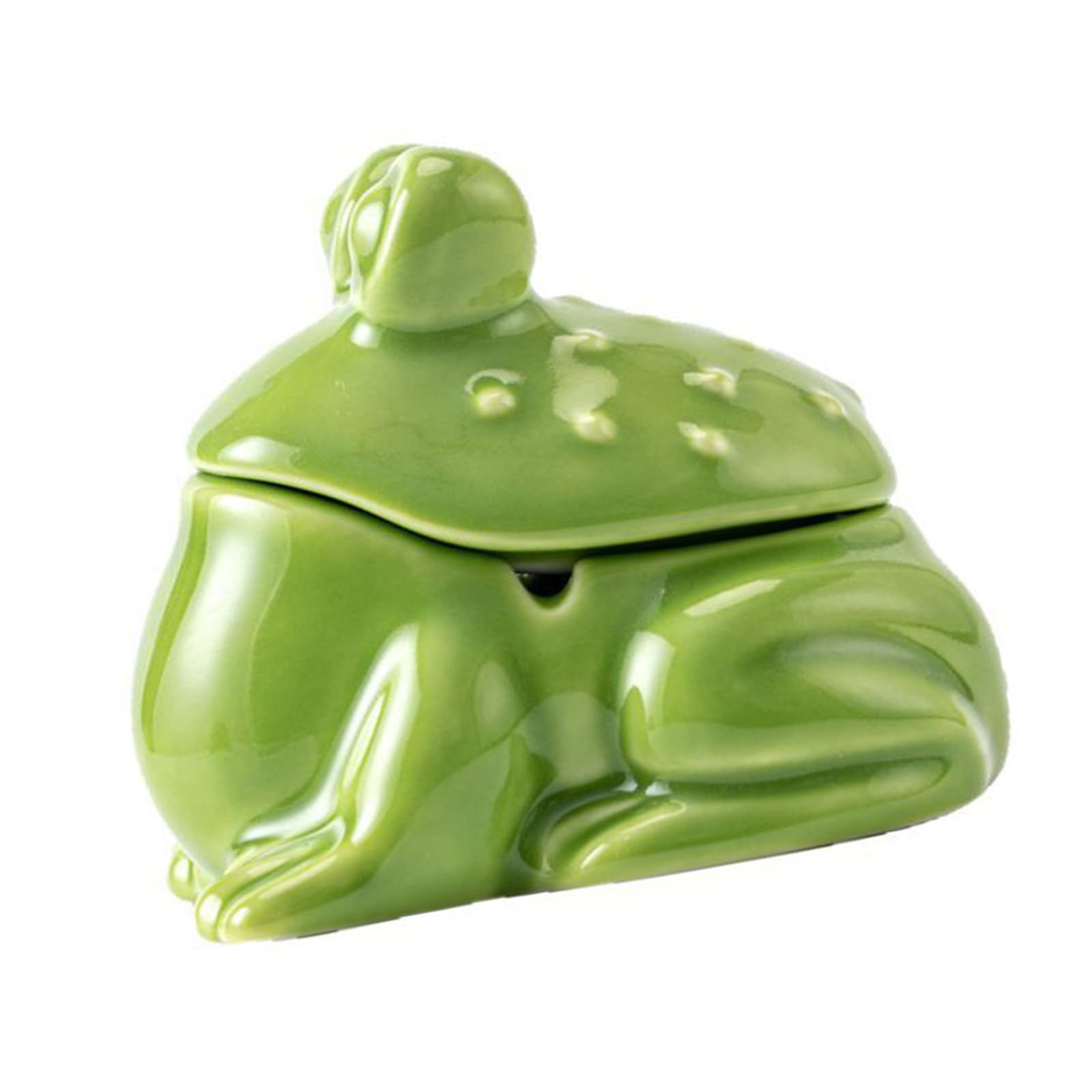 Oxxggkao Ceramic Jewelry Ashtray for Bathroom Kitchen Use Ashtray Frogs Shaped Frog Shaped Ceramic Multi-Purpose Jewelry for Bathroom Kitchen and Decor