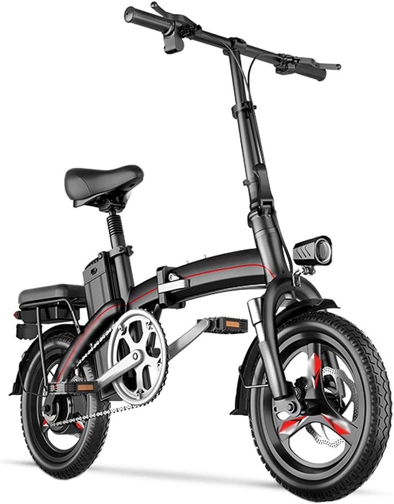 YOKIMA Mens Bicycle, Folding Electric Bike 14 Inch Lithium Battery E Bike 400w 20ah 80km Urban Electric Bicycles Adult Electric Motorcycle