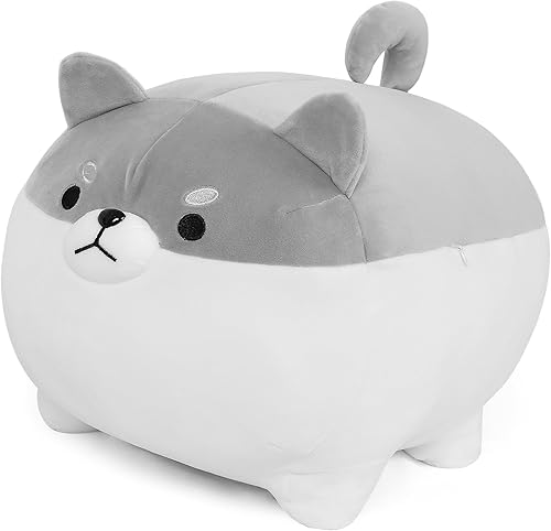 Almohada de peluche de perro gordo de 19.6" Shiba Inu, lindos peluches de Corgi de felpa para festival