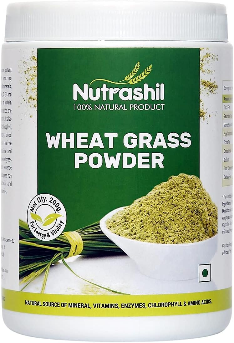 Nutrashil Raw Wheat Grass Powder 200 Gms | Immunity boosting | Superfood | Supports healthy metabolism | Detoxifying