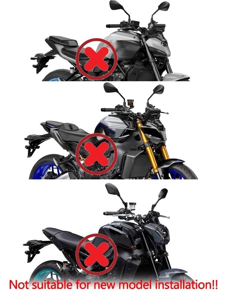 Do MT07 09 SP 10 Do XSR700 900 Moto Lusterko końcówkowe kierownicy | Lusterko Lewy prawy koniec kierownicy Obrót motocykla(Long)
