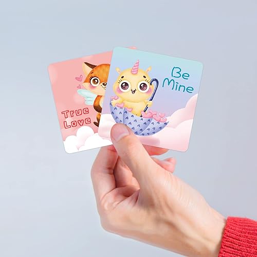 Miniatura 5 de ceiba tree 24 tarjetas de San Valentín surtidas a granel mini tarjetas de felicitación del día de San Valentín con sobres para niños, pequeñas notas