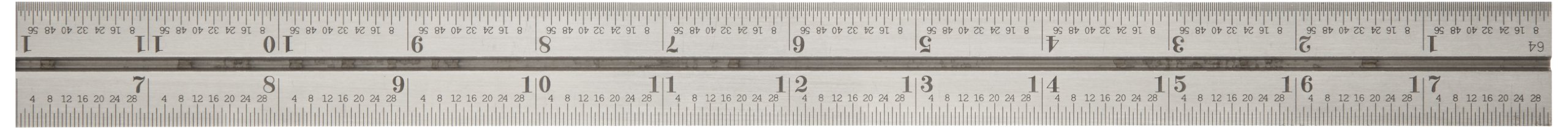 Starrett B18–16R Kombinationswinkel Filzschuhe Klinge mit Zoll Graduierung, Sets schräg und Winkelmesser, Regular Finish, 16R Graduation Filzschuhe, 2,5 cm Breite, 3/81,3 cm Stärke, 45,7 cm Größe