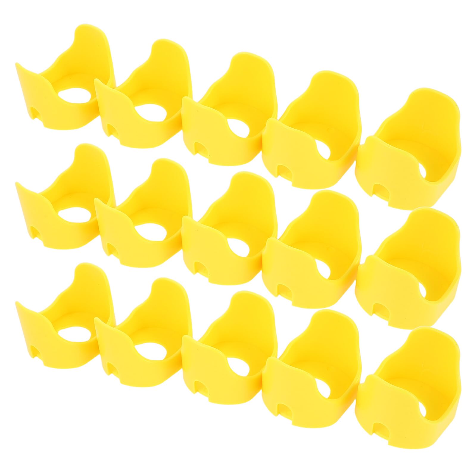 Cubierta de botón de parada de emergencia en pack de 20 tapas protectoras de plástico amarillo 8