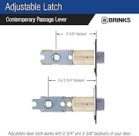 Vista 6 de BRINKS – Paquete de 6 manijas de puerta de paso interior, estilo contemporáneo, bronce toscano, acabado en bronce aceitado sin llave, manija